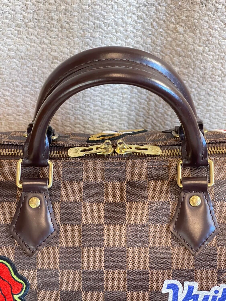 100 Original Louis Vuitton Speedy 30 Bandouliere Stories Patches